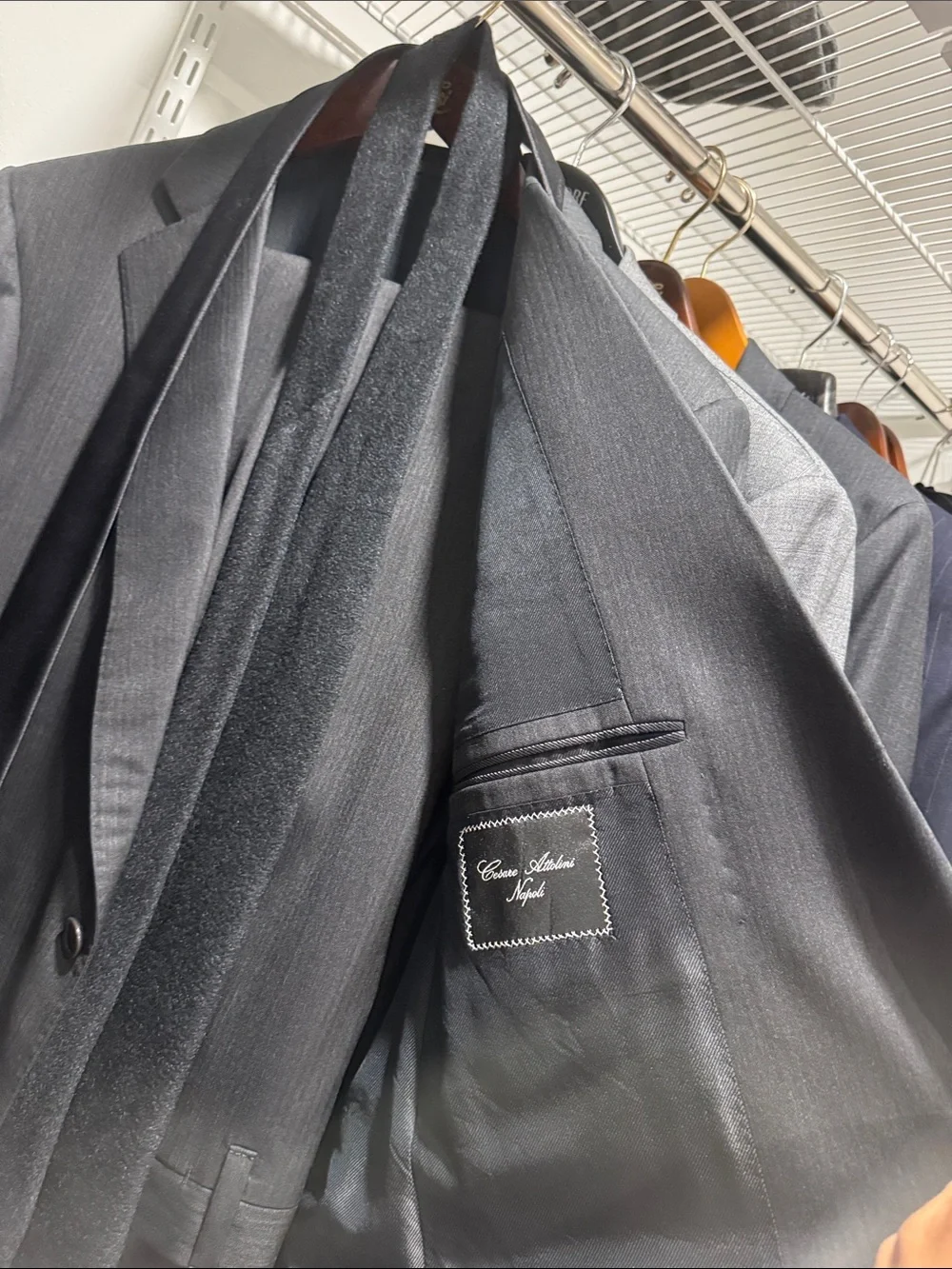 Men's Dark Gray Tailored Suit Jacket